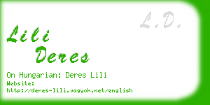lili deres business card